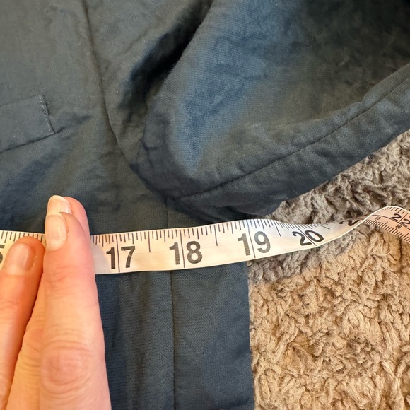 Elizabeth & James Blue Cotton Blend Long Line Blazer Jacket 3/4 Sleeves 8 - Picture 6 of 7